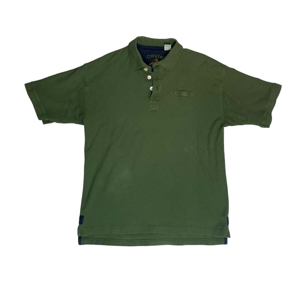 Orvis Green Short Sleeve Polo Shirt Men’s Medium Embroidered Logo